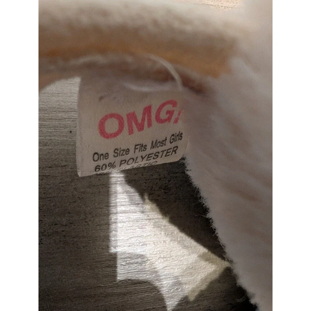 OMG Accessories Girls Smiley Face Earmuffs White Faux Fur Yellow One Size